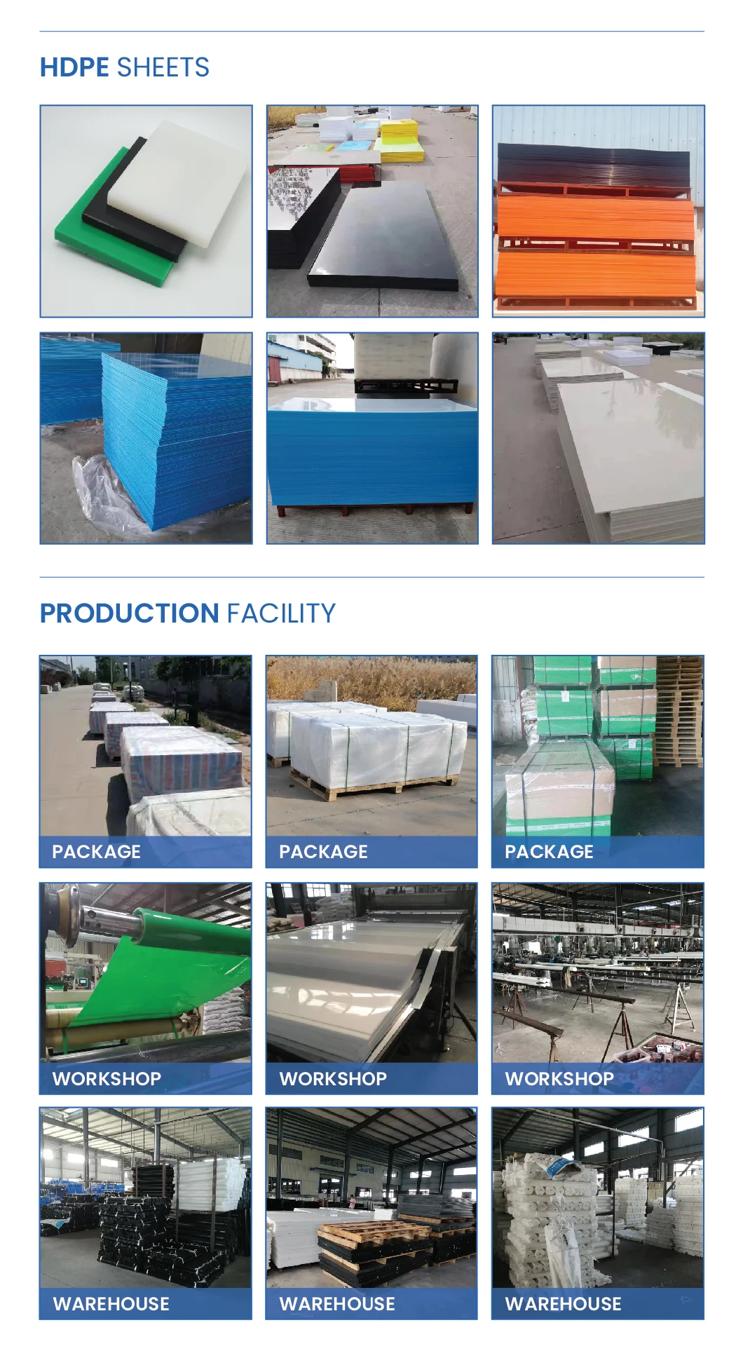 High Density Polyethylene Sheets HDPE Board PE PVC PP POM Nylon Plate